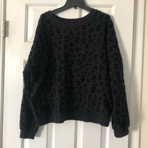 Z supply leopard print sweatshirt